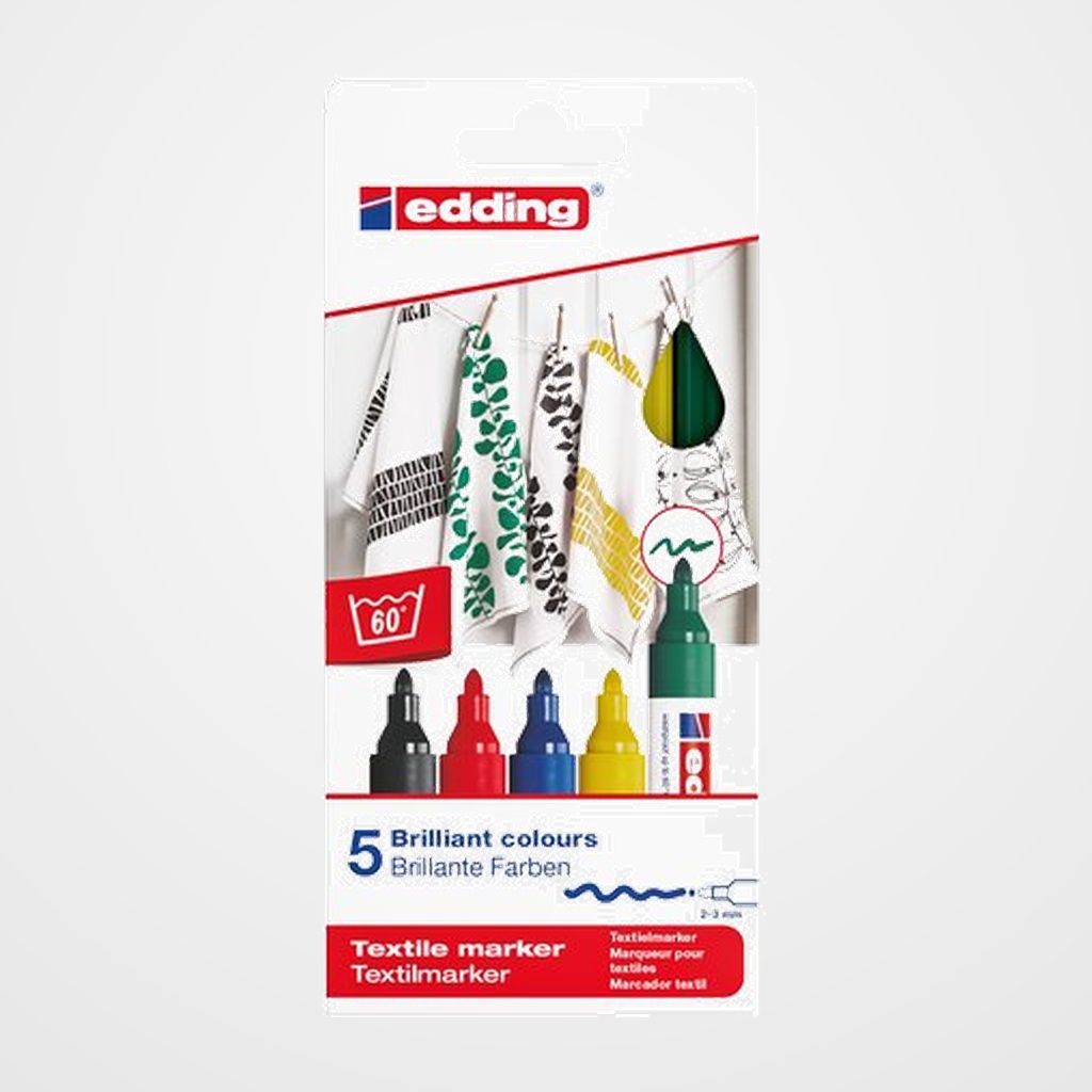 MARCADOR TEXTIL EDDING 4500 CAJA de 5