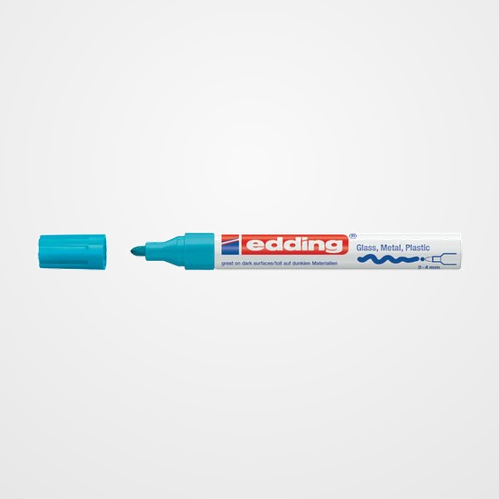 MARCADOR T.OPACA PERM. EDDING  750 CONICO AZUL CLARO