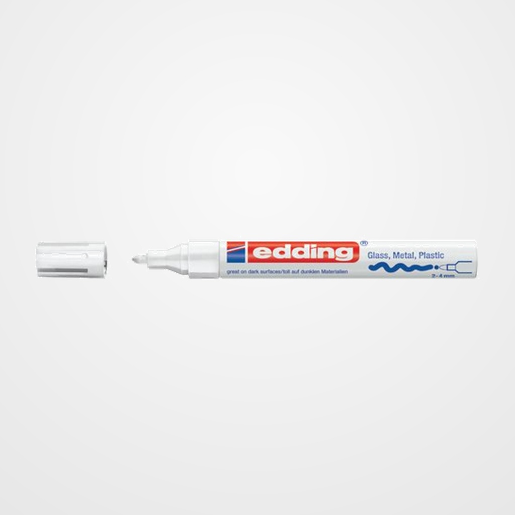 MARCADOR T.OPACA PERM. EDDING  750 CONICO BLANCO