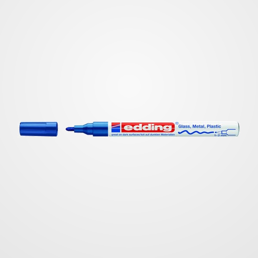 MARCADOR T.OPACA PERM. EDDING  751 CONICO AZUL