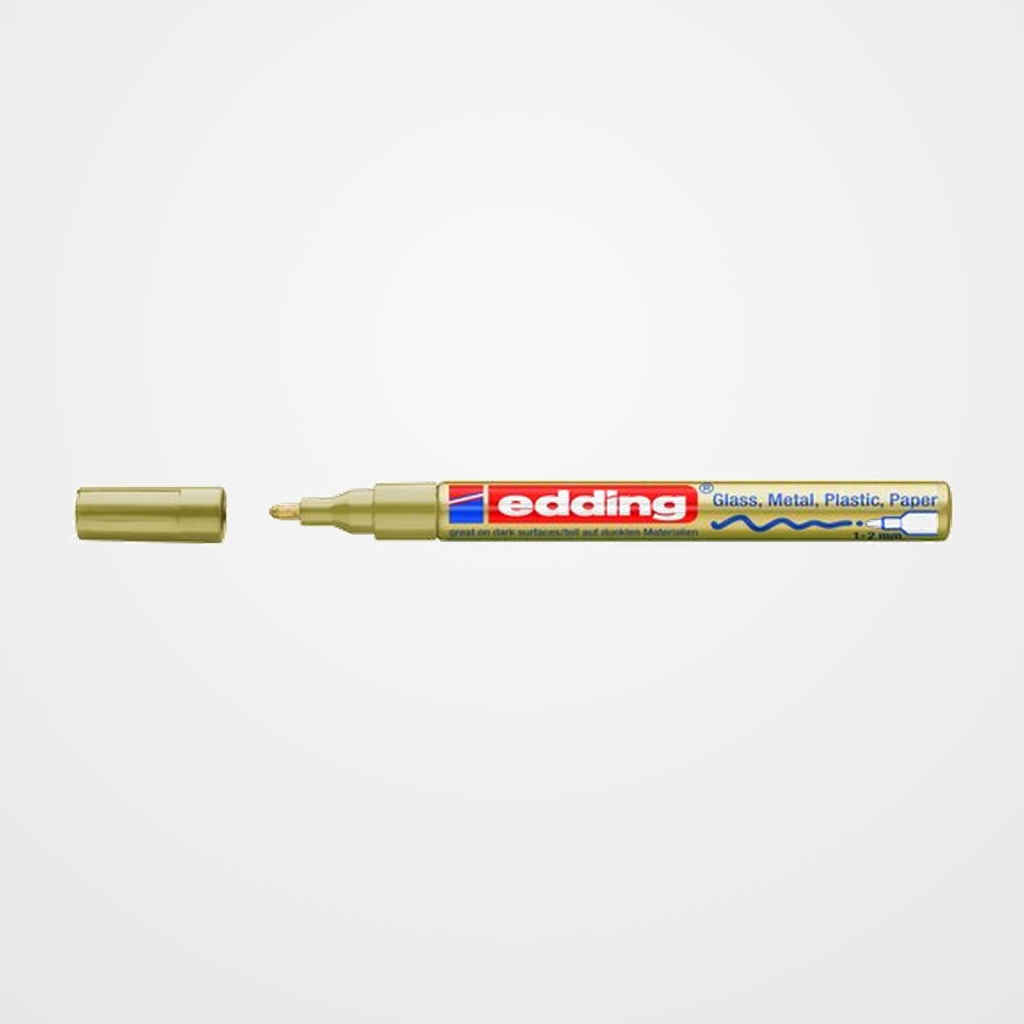 MARCADOR T.OPACA PERM. EDDING  751 CONICO ORO