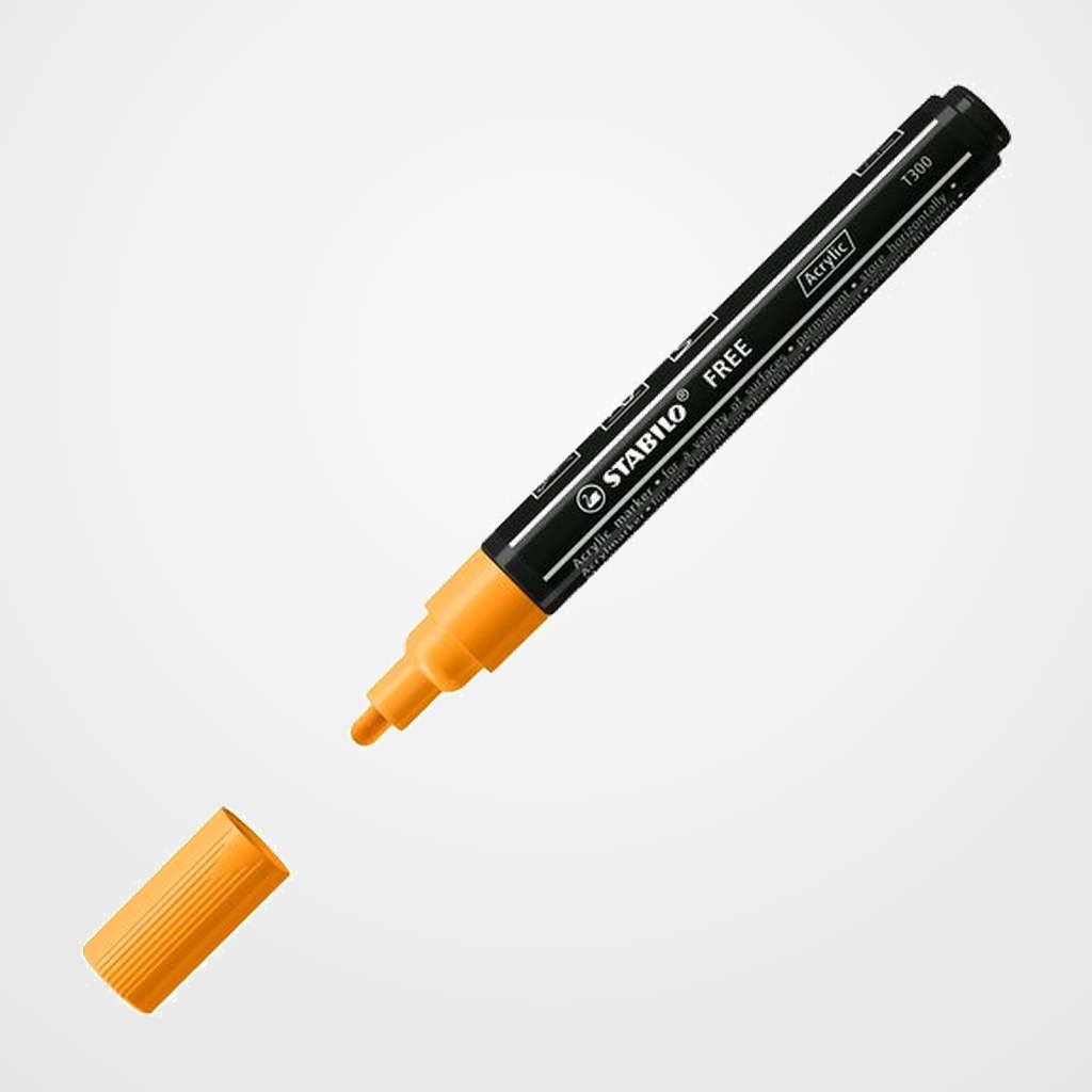 MARCADOR ACRYLIC STABILO FREE T300 ARTY LINE 2-3 mm NARANJA (754)