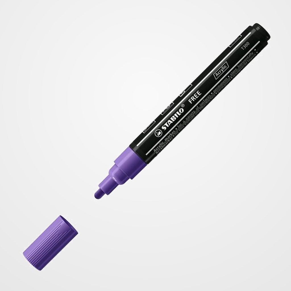 MARCADOR ACRYLIC STABILO FREE T300 ARTY LINE 2-3 mm VIOLETA (755)