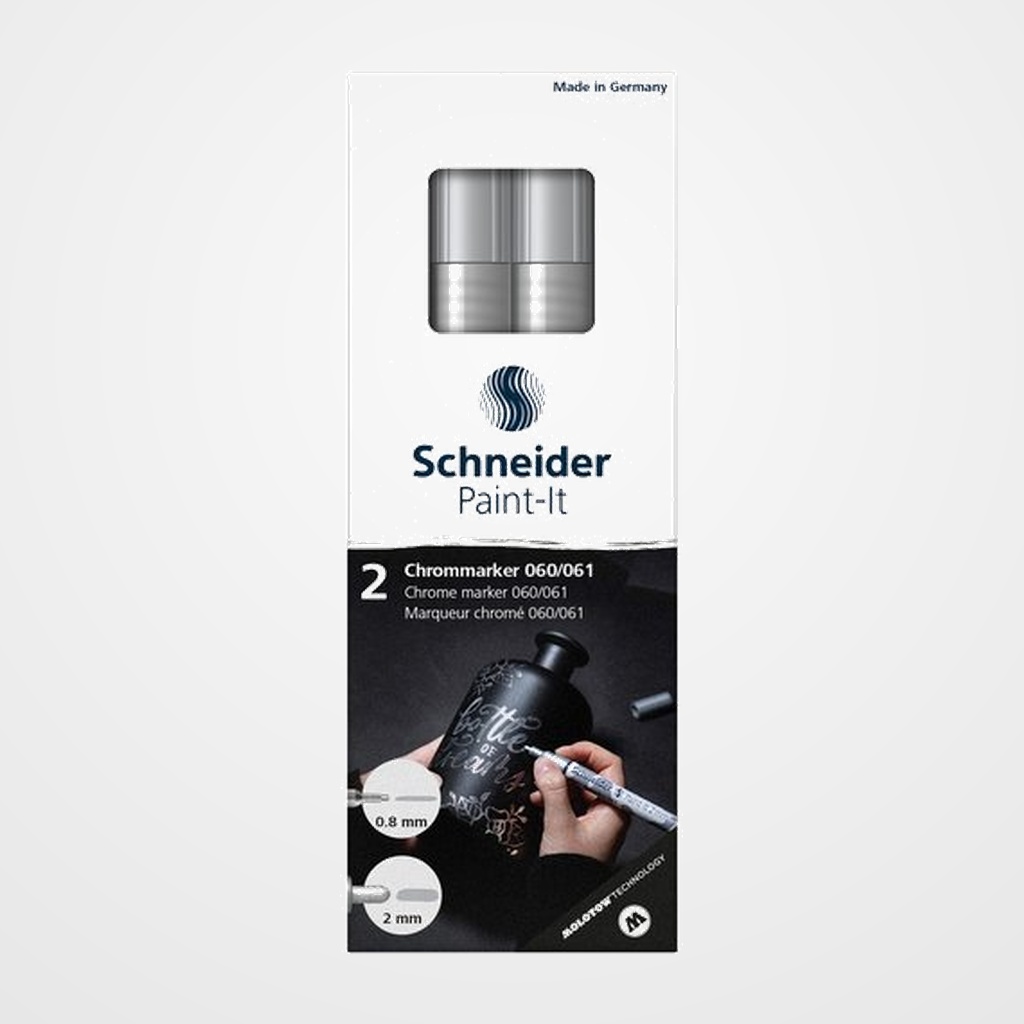 ROTULADOR FIBRA SCHNEIDER PAINT-IT 060/061 ESTUCHE de 2