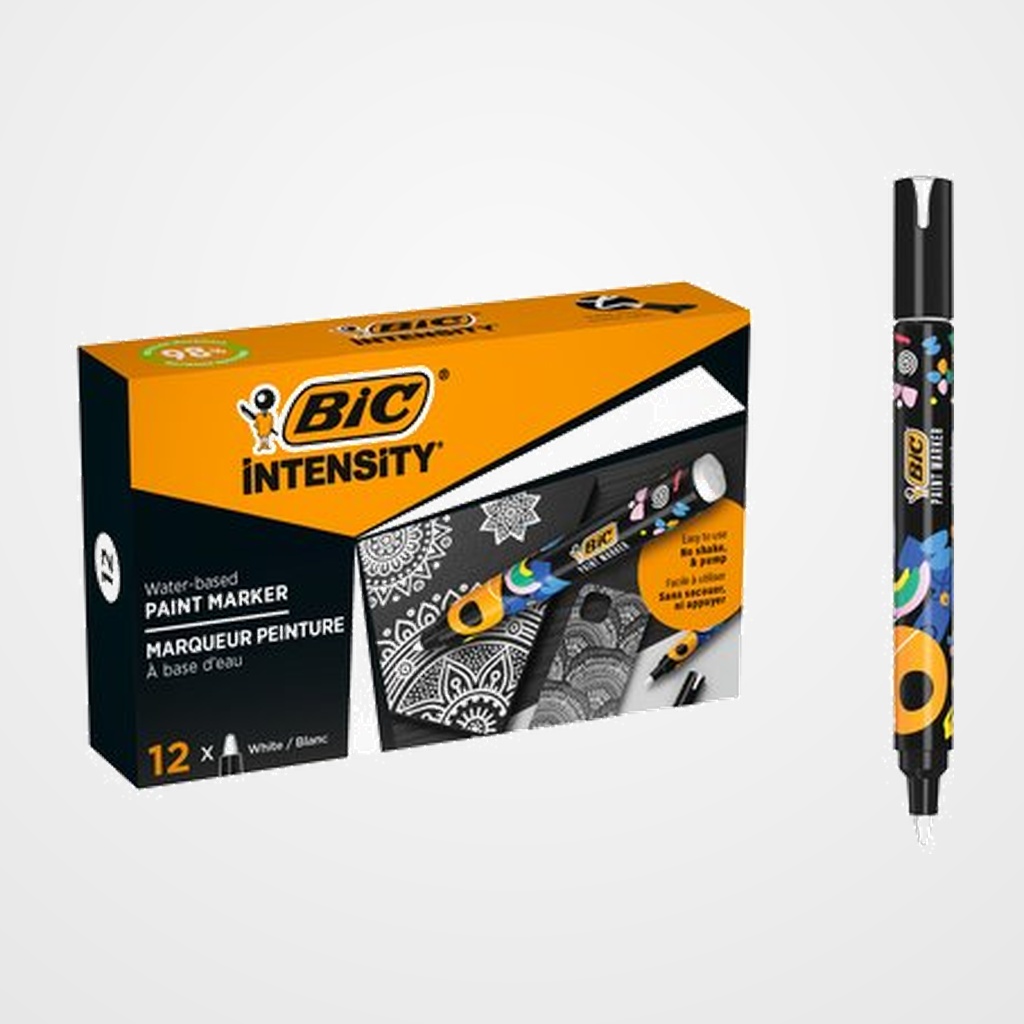 ROTULADOR ACRILICO BIC CAJA de 12 BLANCO