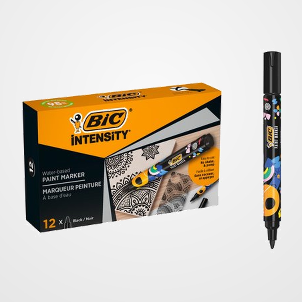 ROTULADOR ACRILICO BIC CAJA de 12 NEGRO