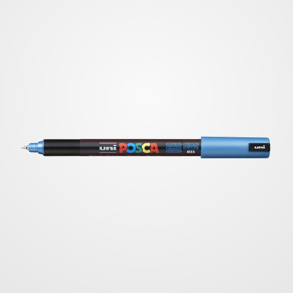 MARCADOR T.OPACA NO PERM. UNI POSCA  0,7 EF (PC-1MR)  AZUL METALICO