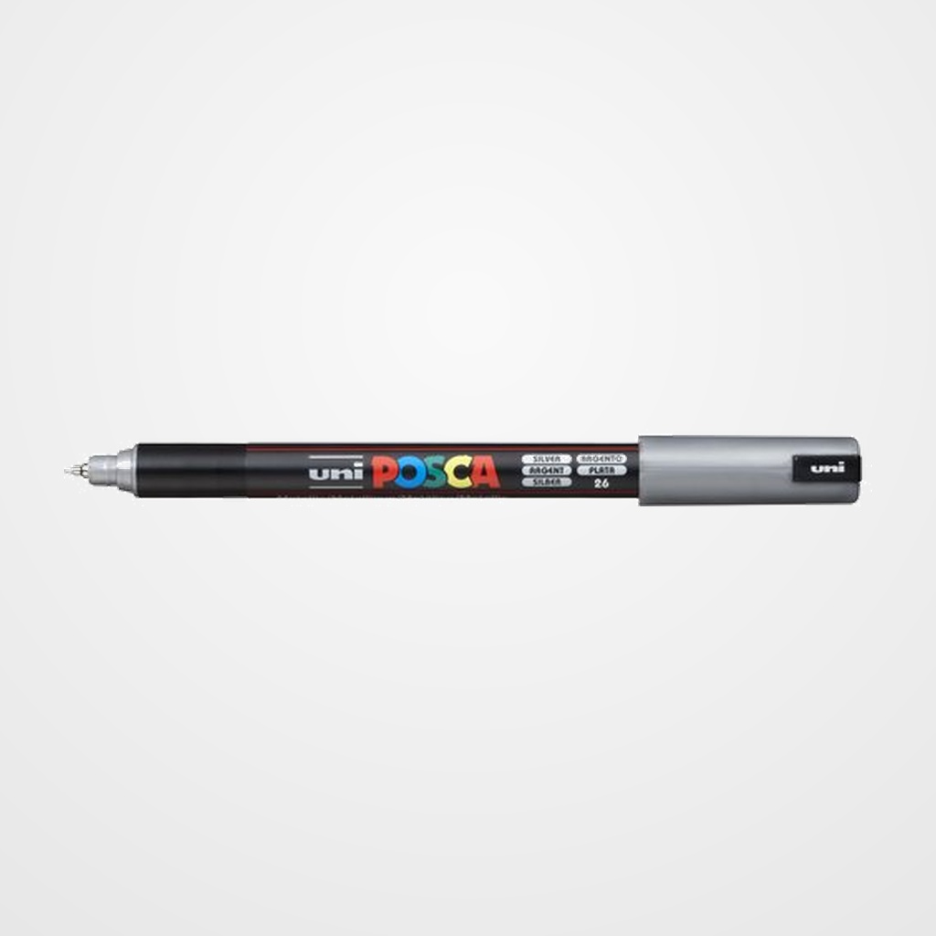 MARCADOR T.OPACA NO PERM. UNI POSCA  0,7 EF (PC-1MR)  PLATA