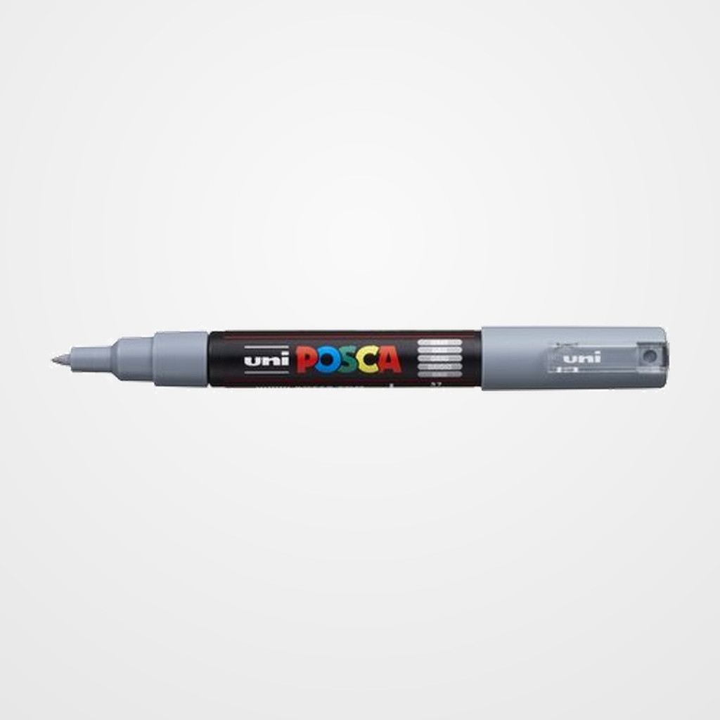 MARCADOR T.OPACA NO PERM. UNI POSCA  0,7 F (PC-1M)  GRIS