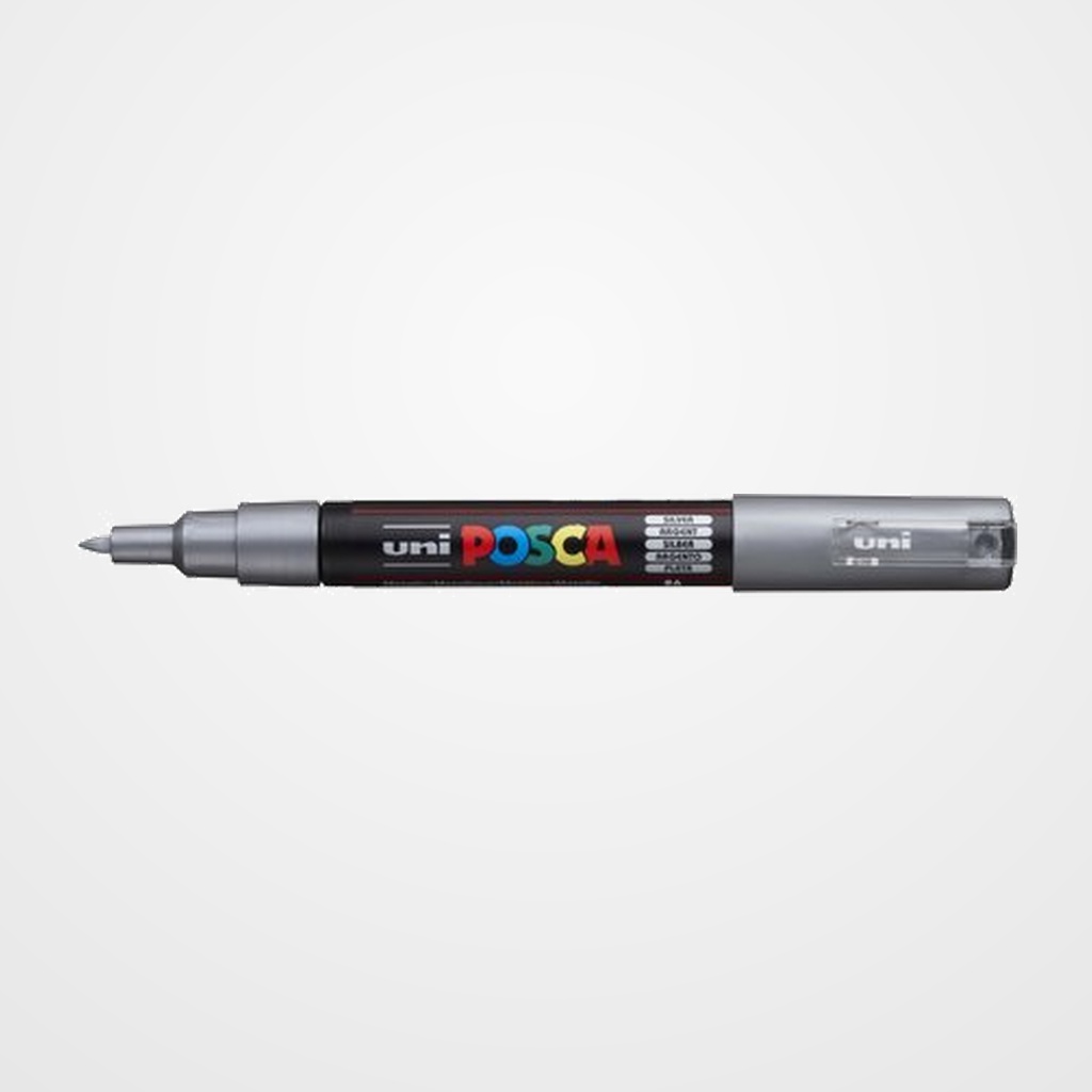 MARCADOR T.OPACA NO PERM. UNI POSCA  0,7 F (PC-1M)  PLATA