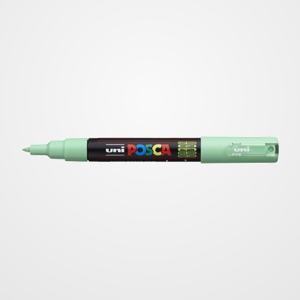 MARCADOR T.OPACA NO PERM. UNI POSCA  0,7 F (PC-1M)  VERDE CLARO