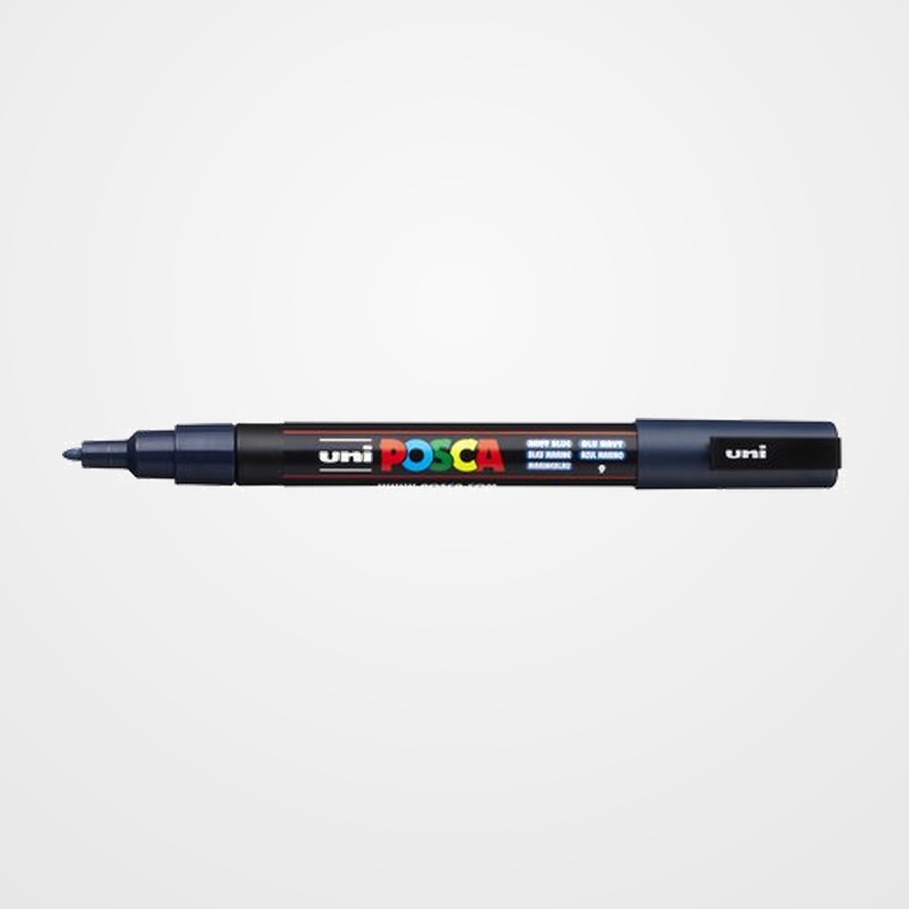 MARCADOR T.OPACA NO PERM. UNI POSCA  0,9 (PC-3M)  AZUL MARINO