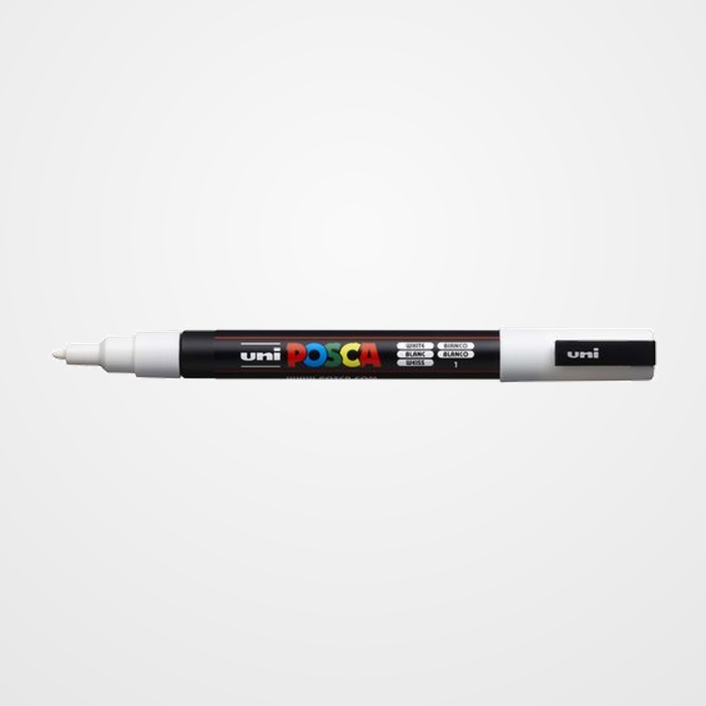 MARCADOR T.OPACA NO PERM. UNI POSCA  0,9 (PC-3M)  BLANCO