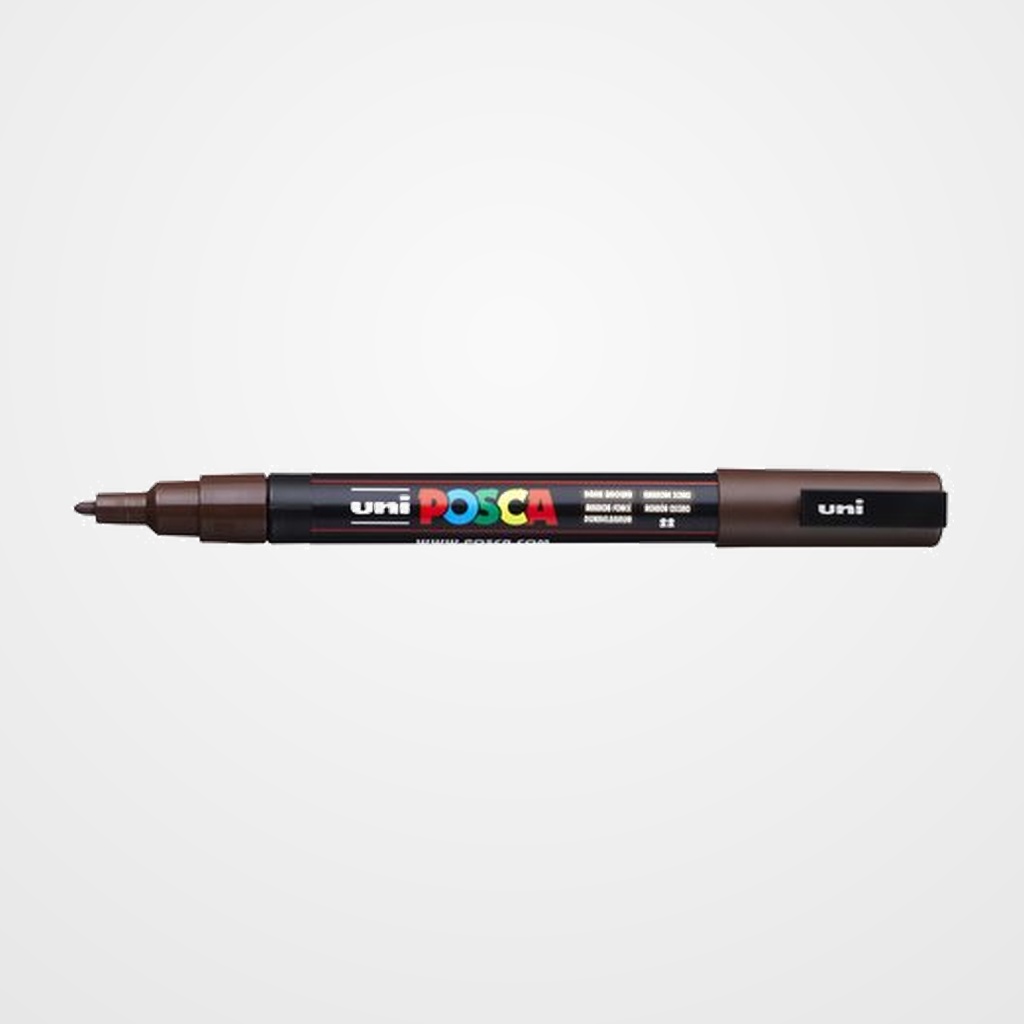 MARCADOR T.OPACA NO PERM. UNI POSCA  0,9 (PC-3M)  MARRON OSCURO
