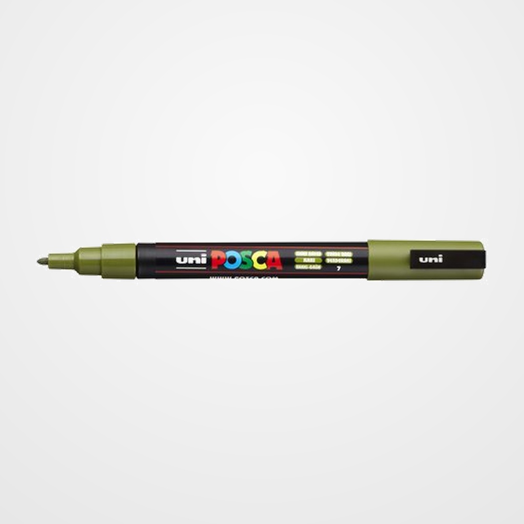 MARCADOR T.OPACA NO PERM. UNI POSCA  0,9 (PC-3M)  VERDE KAKI