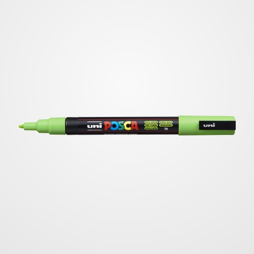 MARCADOR T.OPACA NO PERM. UNI POSCA  0,9 (PC-3M)  VERDE MANZANA