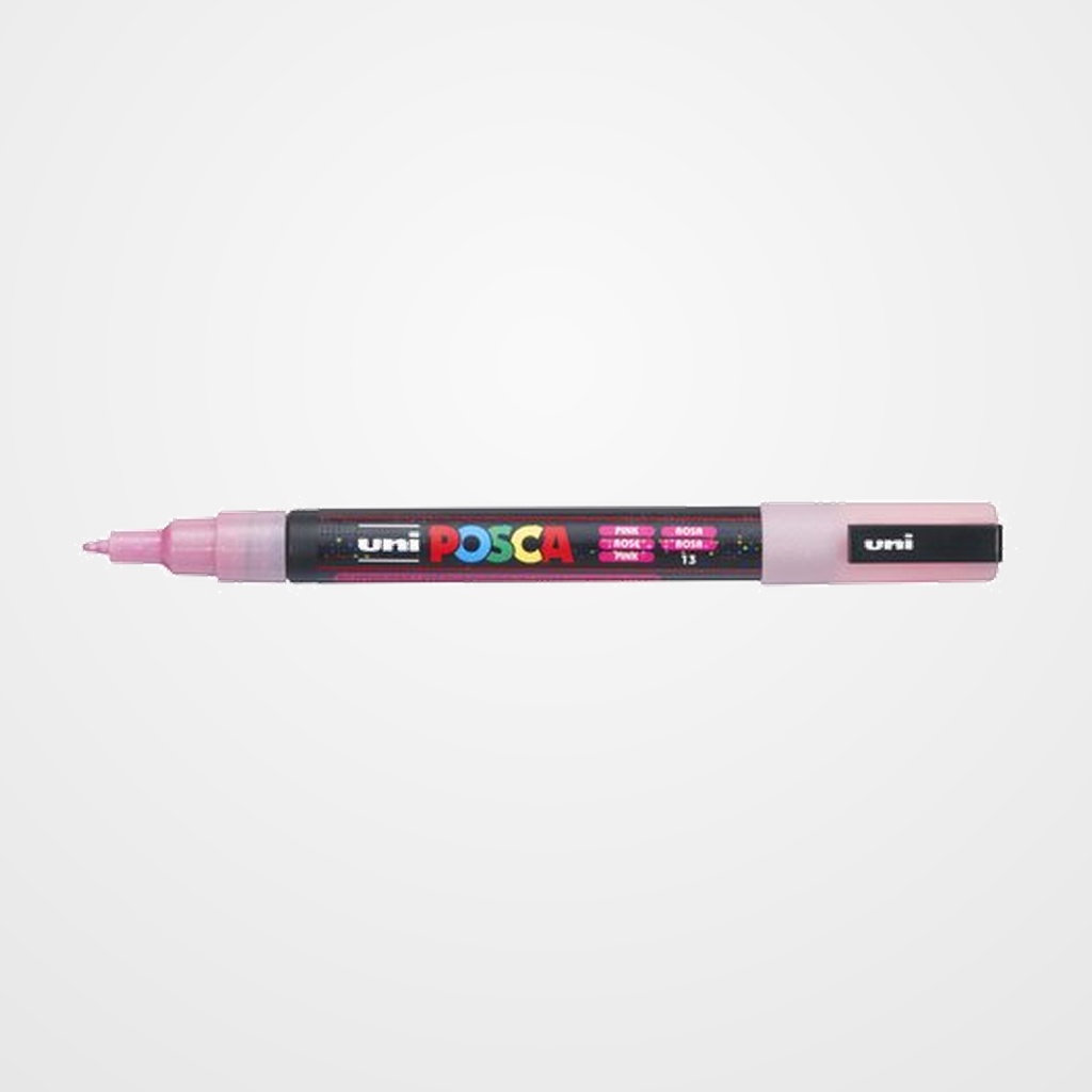 MARCADOR T.OPACA NO PERM. UNI POSCA  0,9 (PC-3ML) PURPURINA ROSA