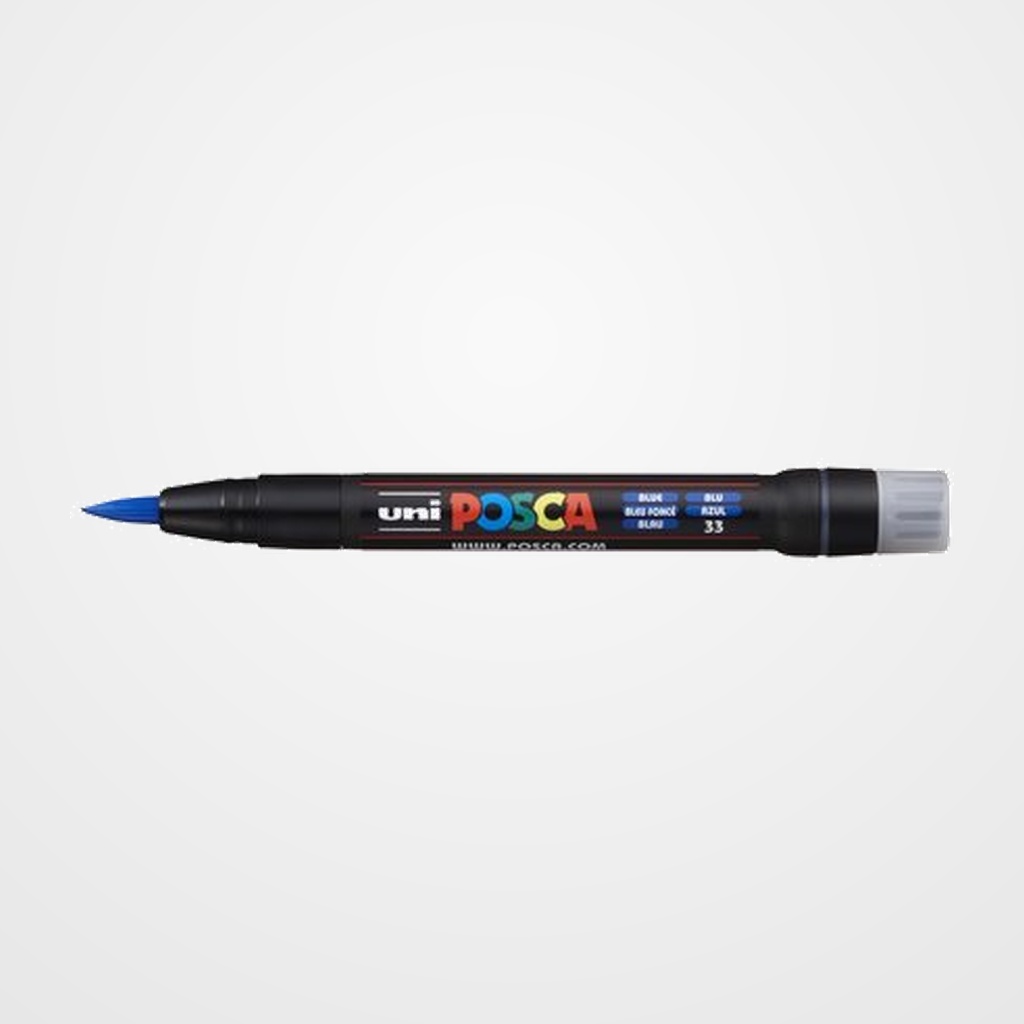 MARCADOR T.OPACA NO PERM. UNI POSCA pincel (PCF-350) AZUL