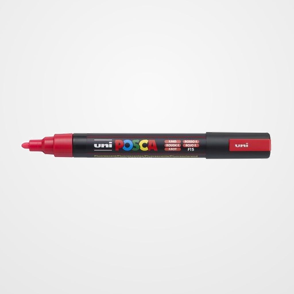 MARCADOR T.OPACA NO PERM. UNI POSCA  1,8 (PC-5M)  FLUOR ROJO