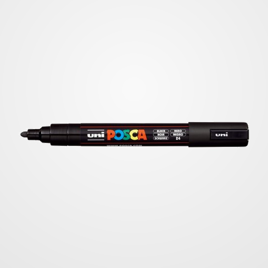 MARCADOR T.OPACA NO PERM. UNI POSCA  1,8 (PC-5M)  NEGRO