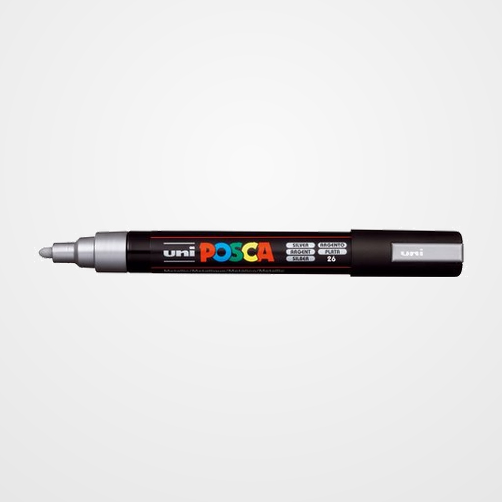 MARCADOR T.OPACA NO PERM. UNI POSCA  1,8 (PC-5M)  PLATA
