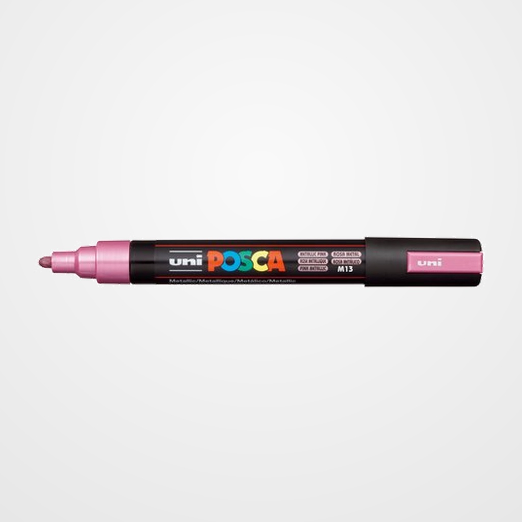 MARCADOR T.OPACA NO PERM. UNI POSCA  1,8 (PC-5M)  ROSA METALICO