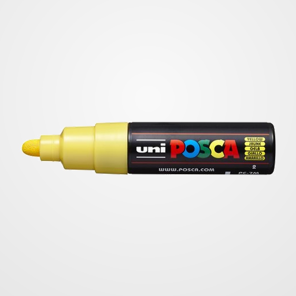 MARCADOR T.OPACA NO PERM. UNI POSCA  7,0 (PC-7M)  AMARILLO