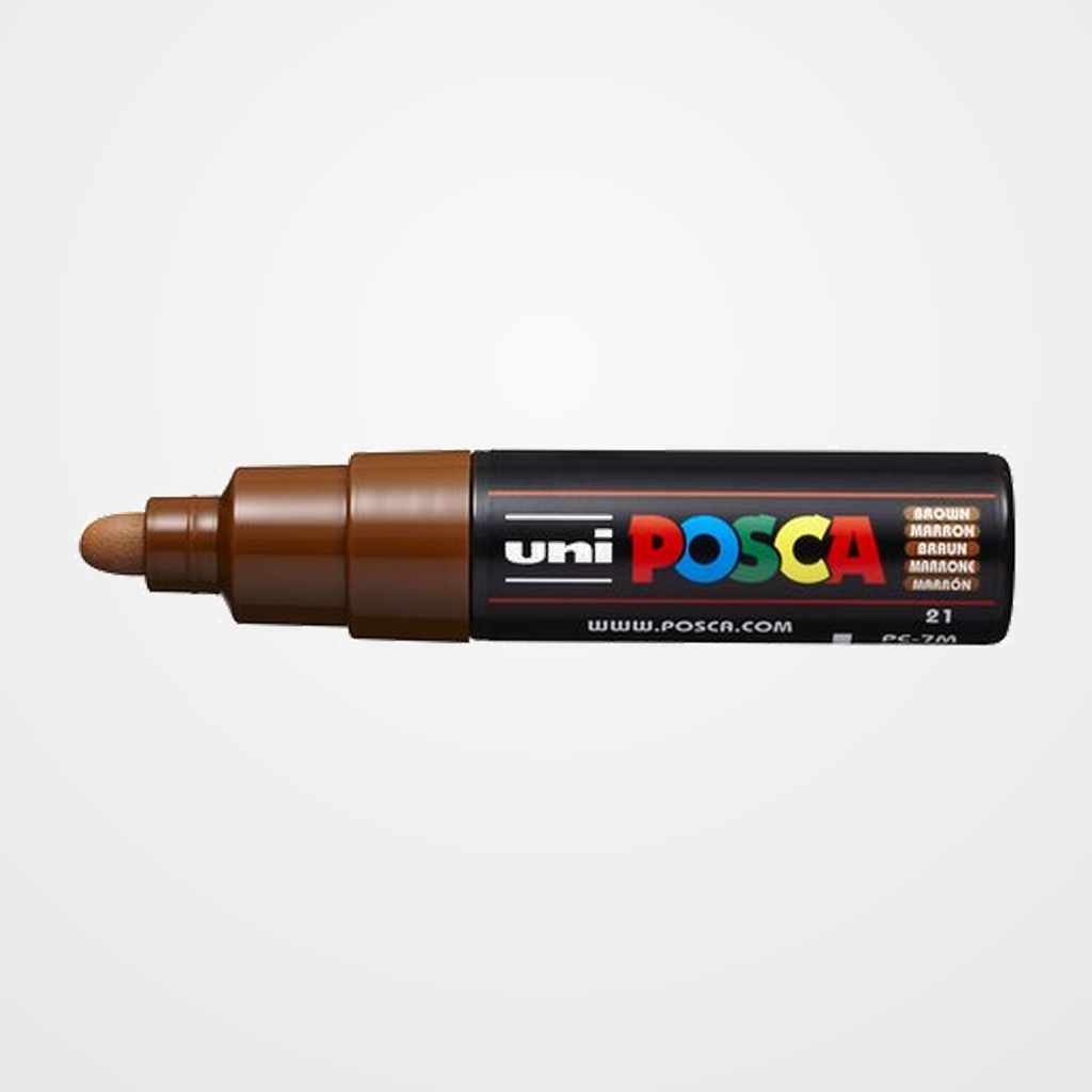 MARCADOR T.OPACA NO PERM. UNI POSCA  7,0 (PC-7M)  MARRON
