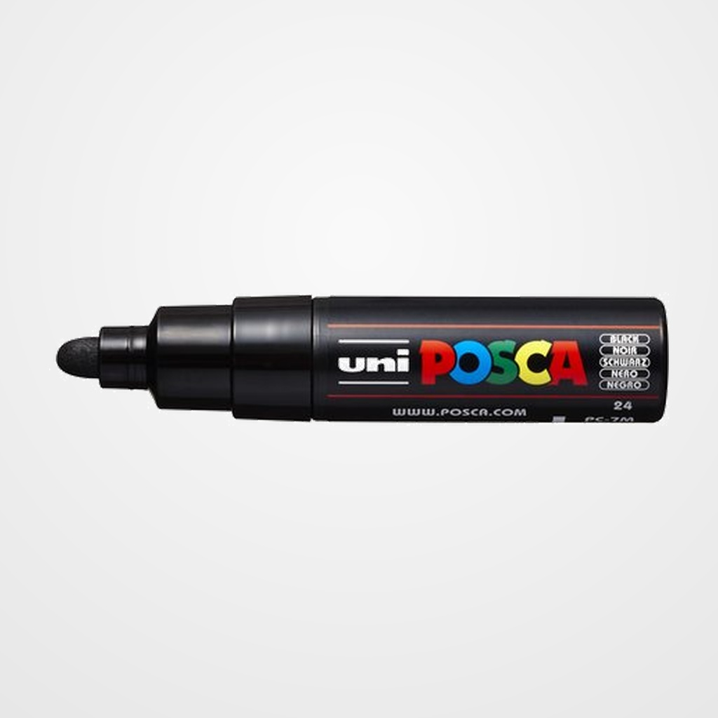 MARCADOR T.OPACA NO PERM. UNI POSCA  7,0 (PC-7M)  NEGRO