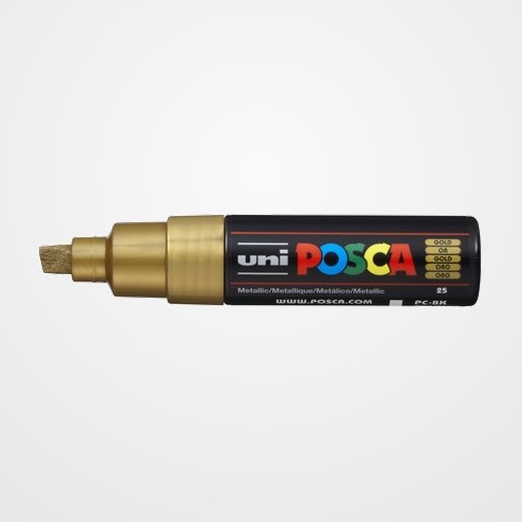 MARCADOR T.OPACA NO PERM. UNI POSCA  8,0 (PC-8K)  ORO METALICO