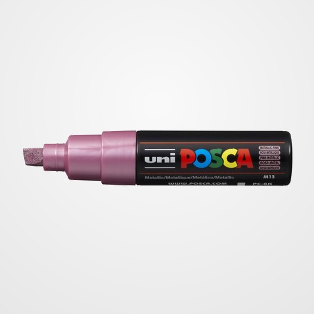MARCADOR T.OPACA NO PERM. UNI POSCA  8,0 (PC-8K)  ROSA METALICO