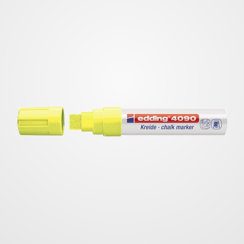 MARCADOR TIZA LIQUIDA EDDING 4090 BISELADO  AMARILLO NEON