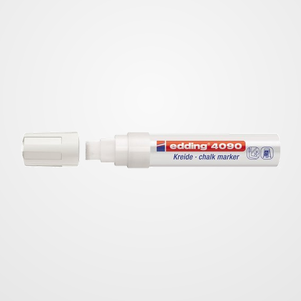 MARCADOR TIZA LIQUIDA EDDING 4090 BISELADO  BLANCO