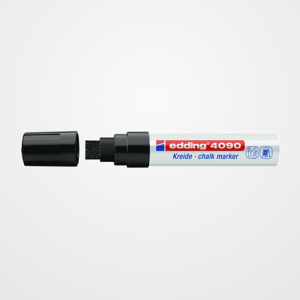 MARCADOR TIZA LIQUIDA EDDING 4090 BISELADO  NEGRO