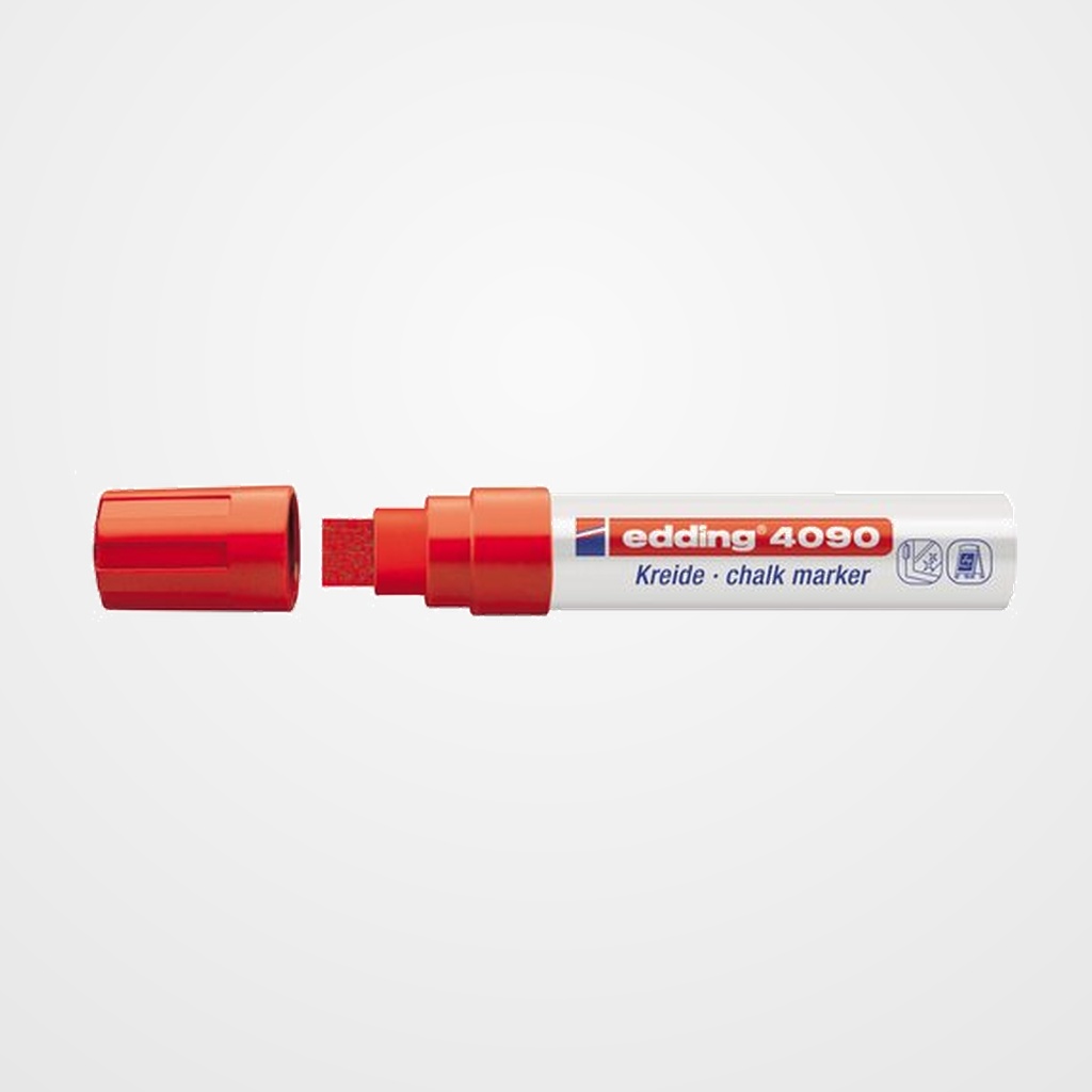 MARCADOR TIZA LIQUIDA EDDING 4090 BISELADO  ROJO
