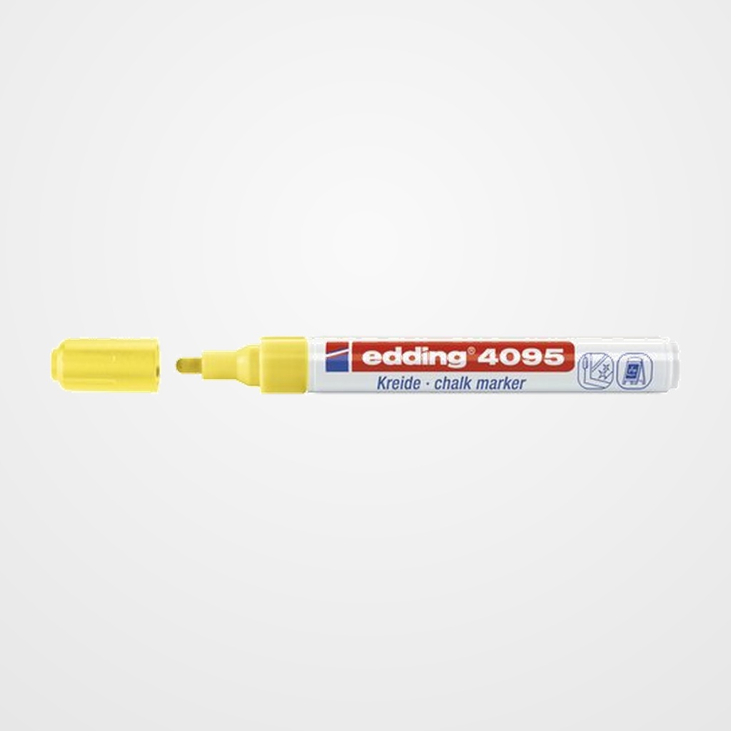 MARCADOR TIZA LIQUIDA EDDING 4095 CONICO AMARILLO NEON