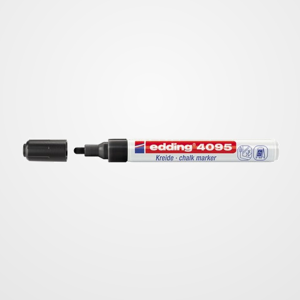 MARCADOR TIZA LIQUIDA EDDING 4095 CONICO NEGRO