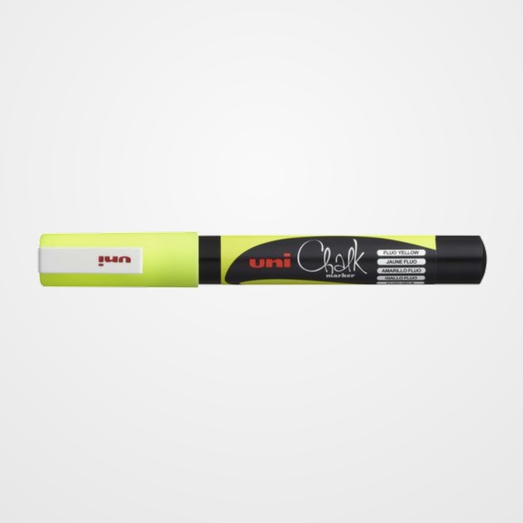 MARCADOR TIZA LIQUIDA UNI-BALL CHALK MARKER (PWE-3MS) 0,7 mm AMARILLO