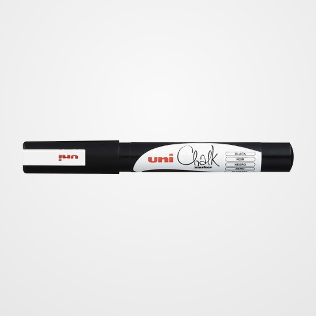 MARCADOR TIZA LIQUIDA UNI-BALL CHALK MARKER (PWE-3MS) 0,7 mm NEGRO