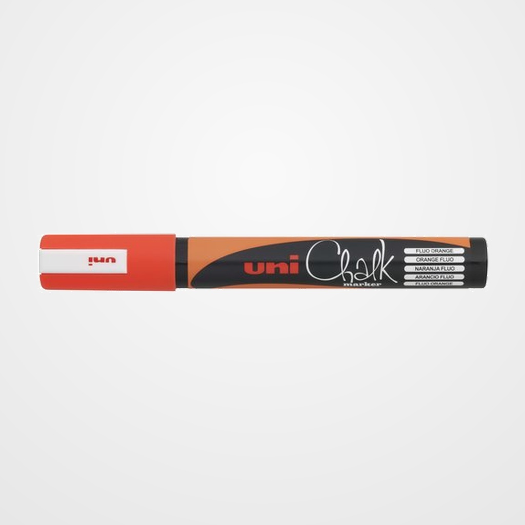 MARCADOR TIZA LIQUIDA UNI-BALL CHALK MARKER (PWE-5M) 1,8-2,5 mm NARANJA