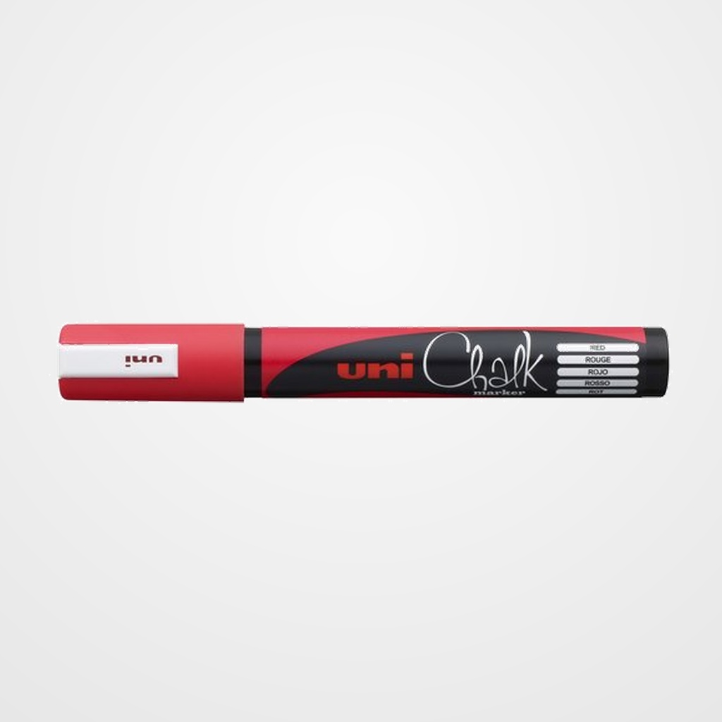MARCADOR TIZA LIQUIDA UNI-BALL CHALK MARKER (PWE-5M) 1,8-2,5 mm ROJO