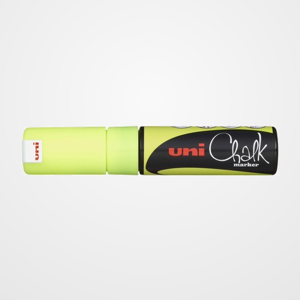MARCADOR TIZA LIQUIDA UNI-BALL CHALK MARKER (PWE-8K) 8.0 mm AMARILLO