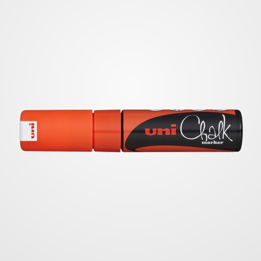 MARCADOR TIZA LIQUIDA UNI-BALL CHALK MARKER (PWE-8K) 8.0 mm NARANJA