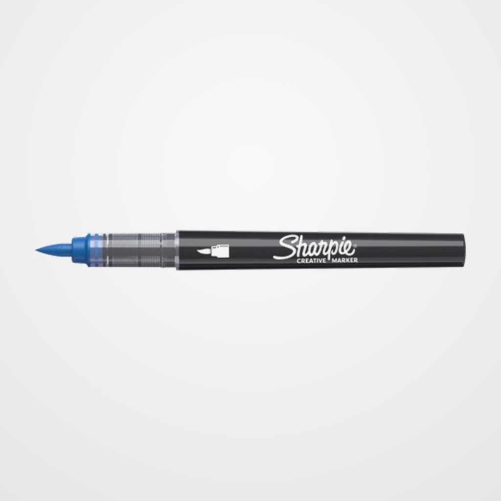 ROTULADOR SHARPIE CREATIVE ACRYLIC PUNTA PINCEL AZUL CIAN