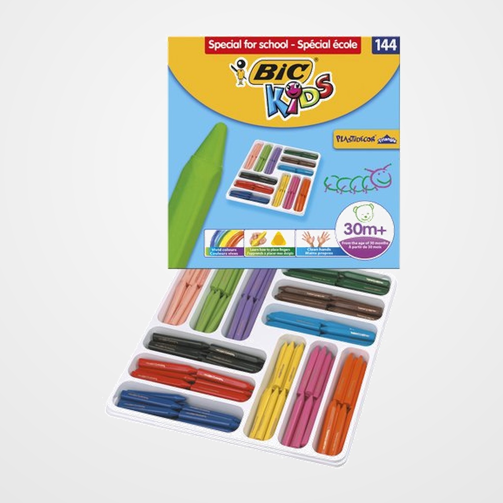 CERAS PLASTIDECOR PEQUES CAJA 144 UNIDADES
