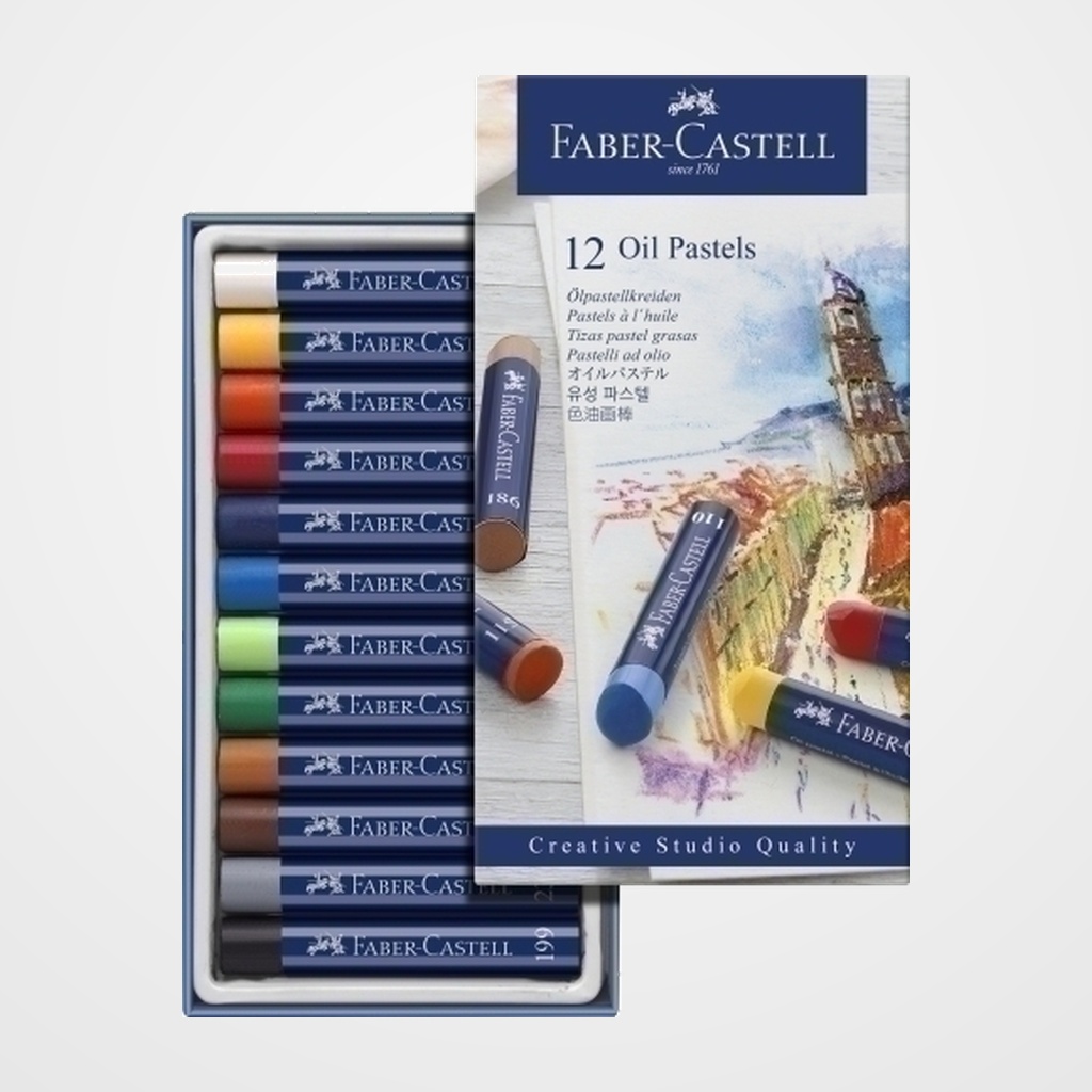 CERAS PASTEL FABER GOLDFABER STUDIO OIL CAJA de 12