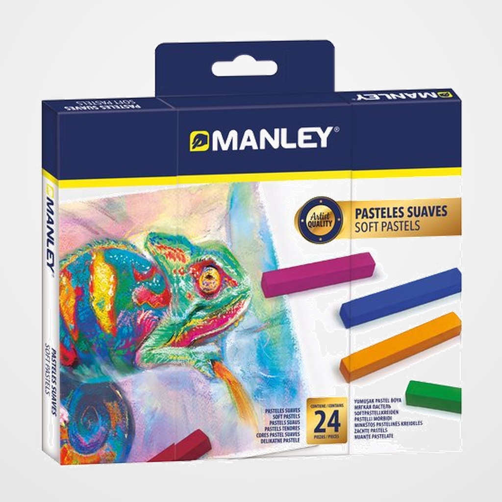 PASTELES MANLEY SUAVES ESTUCHE de 24