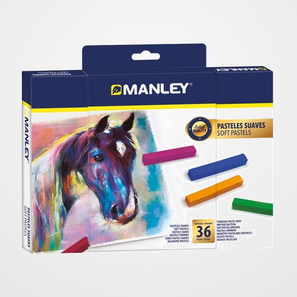 PASTELES MANLEY SUAVES ESTUCHE de 36