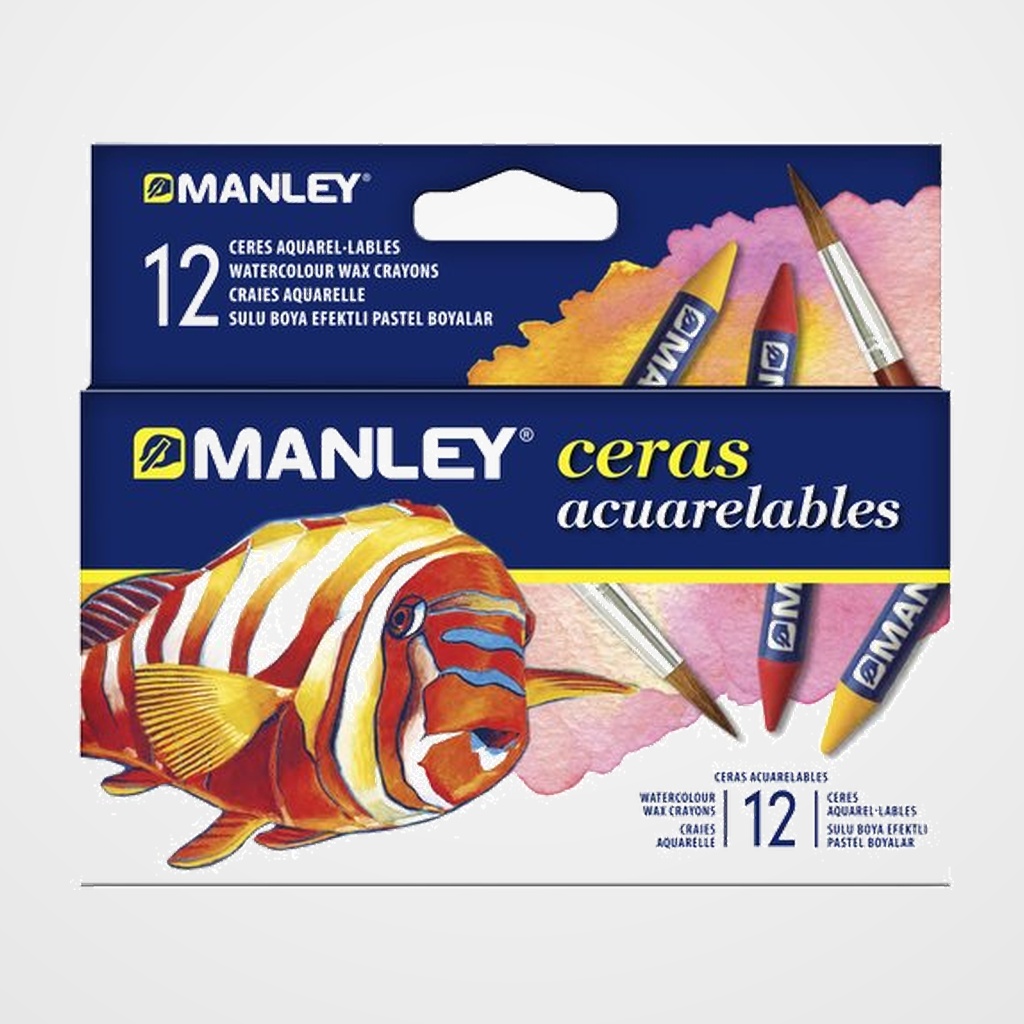 CERAS MANLEY ACUARELABLES ESTUCHE DE 12