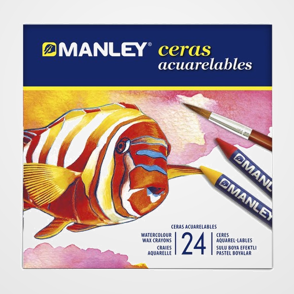 CERAS MANLEY ACUARELABLES ESTUCHE DE 24